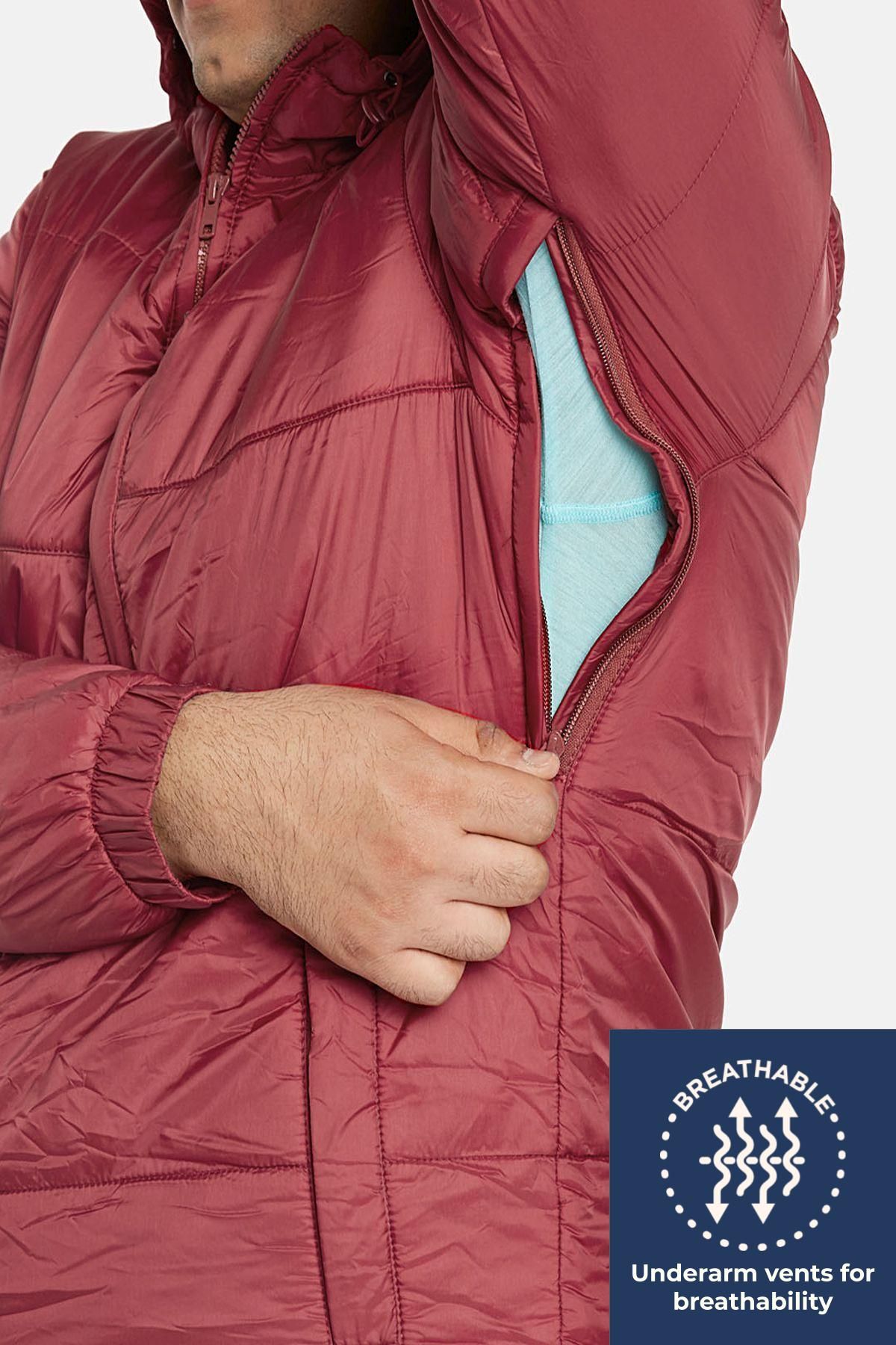 Red Plus Size Puffer Jacket | Men